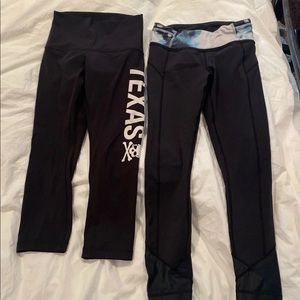 Two pairs of lulu lemon leggings size 4